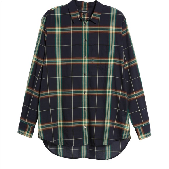 Madewell ex boyfriend plaid shirt - Picture 3 of 7